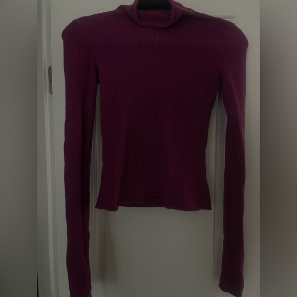Aritzia Wilfred Purple Fitted Long Sleeve Blouse - Picture 3 of 5